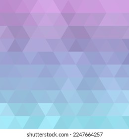 Blue to purple triangles. Modern vector design. Decor element.