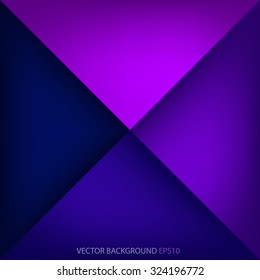 Blue purple vector background triangle dimension overlap paper layer for text design