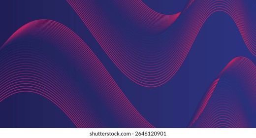 Fundo de onda sonora violeta azul e roxo. onda de design moderno futurista. ilustração vetorial eps10