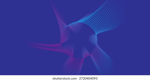 Vetor violeta azul e roxo partículas abstratas ondas sonoras background.vetor ilustração.
