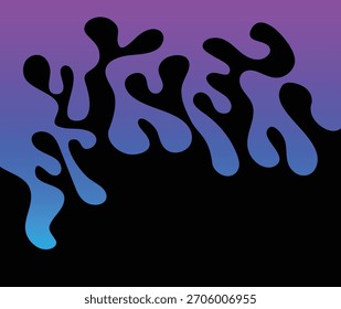 Fundo abstrato do gradiente de onda roxo azul com padrão de linha curva de fluido