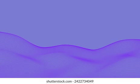 Blue Purple wave lines. Flowing blue waves design Abstract digital wave. Flow. Line Vector illustration for tech futuristic innovation concept modern Background Graphic design. Space