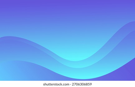 Fundo de gradiente abstrato ondulado roxo azul. Composição em formas fluidas. Ilustração vetorial