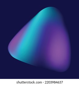blue purple wavy gradient liquid triangle shape for design elements