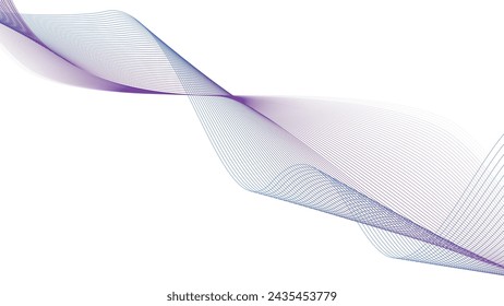 Fondo de línea abstracta azul púrpura y blanco con color degradado para el fondo o la presentación