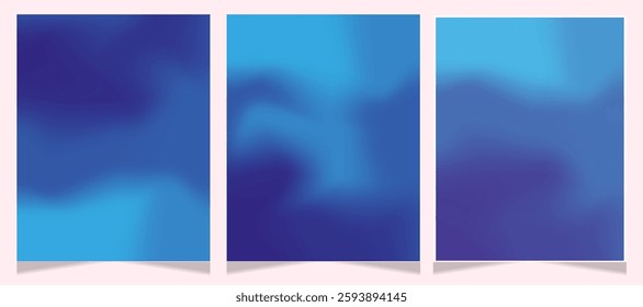 Blue Purple White Gradient Blurred with Grainy Noise Texture Background, for art product design, social media, trendy,vintage,brochure,banner