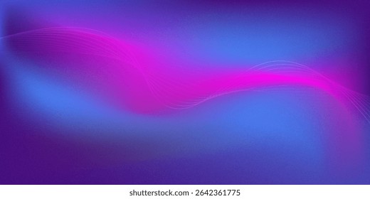 Blue Purple White Gradient Blurred with Grainy Noise Texture Background, for art product design, social media, trendy,vintage,brochure,banner