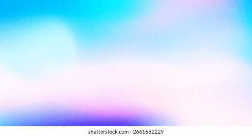 Azul Roxo Branco Gradiente Borrado com Grainy Ruído Textura Fundo, para design de produto de arte, mídias sociais, na moda, vintage, brochura, banner