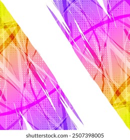 Blue Purple and Yellow Gradient Brush Background with Halftone Effect. Colorful Grunge Background for Sports Banner or Poster Design