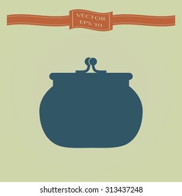 Blue purse icon