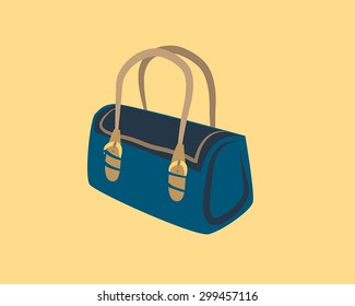Blue purse vector illustration
