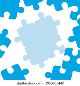 blue puzzles pieces