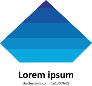 Blue Pyramid Logo Vector Design