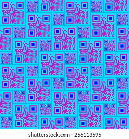 Blue Qr Code Pattern