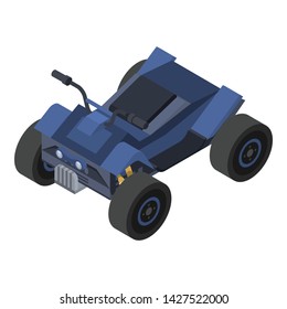 Blue quad bike icon. Isometric of blue quad bike vector icon for web design isolated on white background