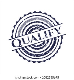 Blue Qualify rubber texture