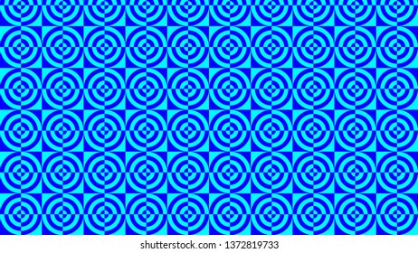 Blue Quarter Circles Background Pattern Illustrator