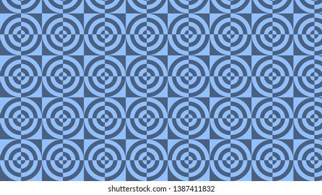 Blue Quarter Circles Pattern Background Vector Image