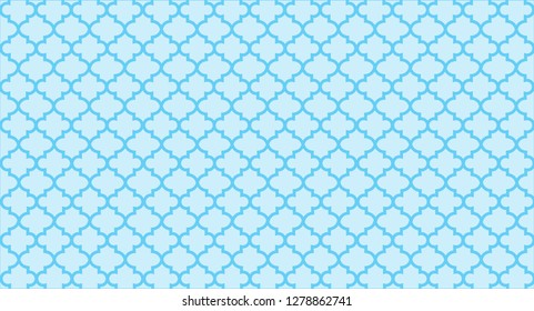 Blue Quatrefoil Background
