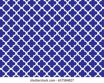 Blue Quatrefoil Background