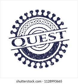 Blue Quest rubber grunge texture stamp