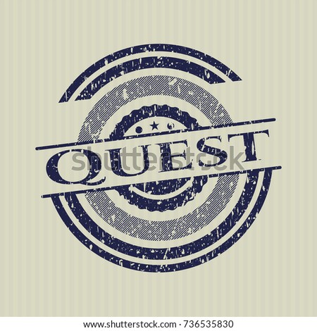 Blue Quest rubber grunge texture seal