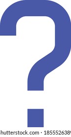 Ilustración de la marca de preguntas azul plana 