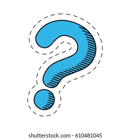 blue question mark image vector illustration eps 10