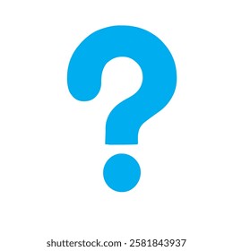 Blue question mark silhouette vector icon sign symbol illustration design.