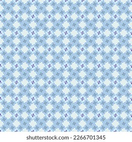 Blue Quilting Style Pinwheel Pattern Design