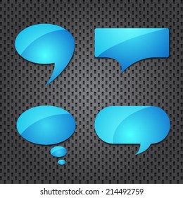blue quote speech bubble