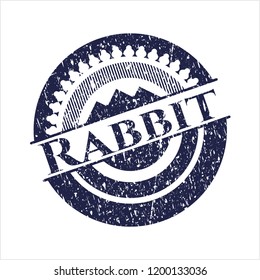 Blue Rabbit distressed grunge stamp