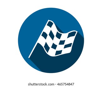 blue race flag icon circle sports equipment tool utensil image vector