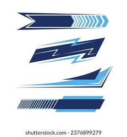 Blue Race Strip Vector Illustration