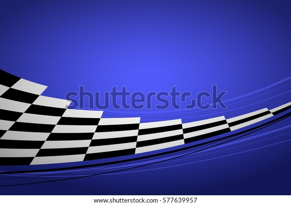 Blue\
racing background, sport banner. Checker flag.\
eps10