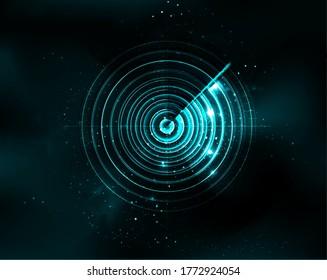 blue radar abstract stock vector background