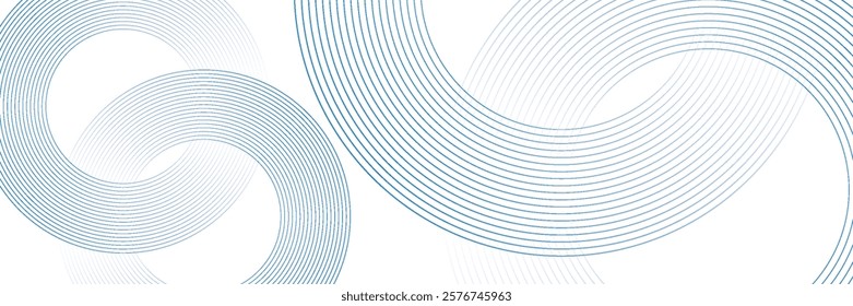Blue radar icons. Signal concentric circles. Sonar sound waves. Sound radar. Vector illustration isolated on white background