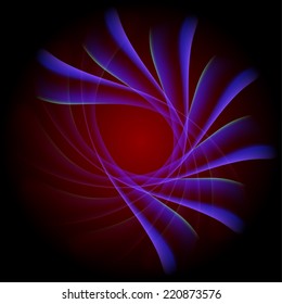 Blue radial background on dark red background