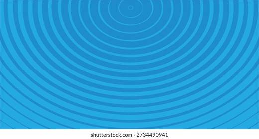 Fundo abstrato radial concêntrico azul das linhas, elemento gráfico vibrante do projeto