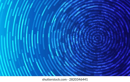 Blue radial data tunnel background futuristic technology