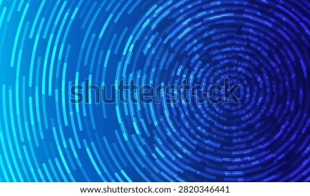 Blue radial data tunnel background futuristic technology