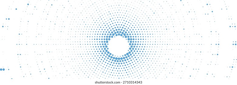 Fondo de Vector de semitono Abstractas de rejilla de punto radial azul