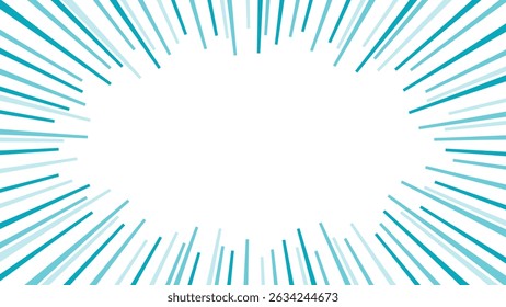 Material de marco de línea radial azul