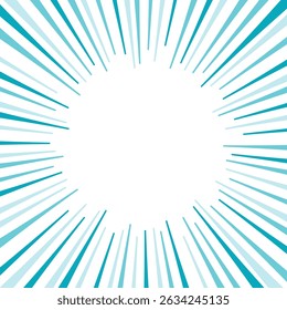 Material de marco de línea radial azul