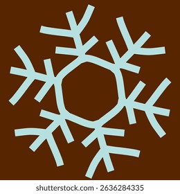 Blue Radial Motif on Brown Background