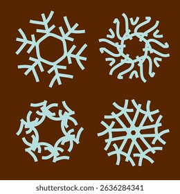 Blue Radial Motif on Brown Background