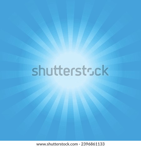 Blue radial and sun rays abstract blue background. Abstract flash. sunbeams. Sunburst or sun burst background. Vector illustration
