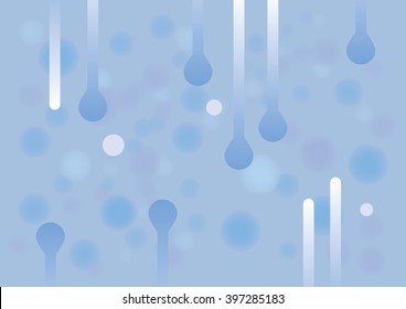 Blue rain background. Abstract vector background. Blue graphic background. Soft pastel background. Calm background.