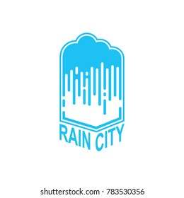 the blue rain city logo