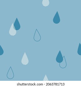 blue rain drop seamless background for fabric pattern